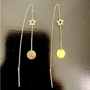 18k gold dangling earring